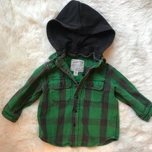 Children’s Place Green and Black plaid Jacket